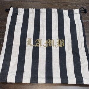 L.A.M.B. Striped Drawstring Bag